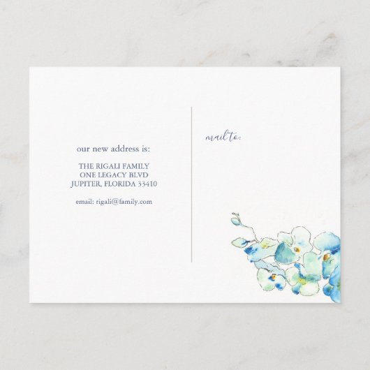 Ankündigung zur botanischen Bewegung Postkarte (Rückseite)