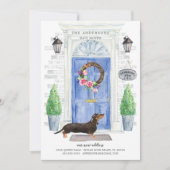 Ankündigung zur Dackel an der Vordertür (Vorderseite)