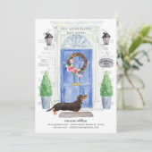 Ankündigung zur Dackel an der Vordertür (Stehend Vorderseite)