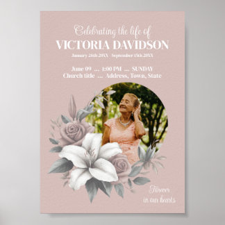 Ankündigung zur digitalen Beerdigung Sofortnachlad Poster