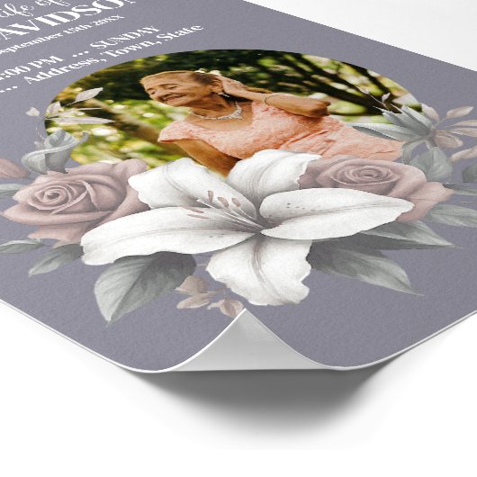 Ankündigung zur digitalen Beerdigung Sofortnachlad Poster (Ecke)