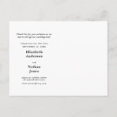 Ankündigung zur Drehung des Hochzeitdatums (Rückseite)