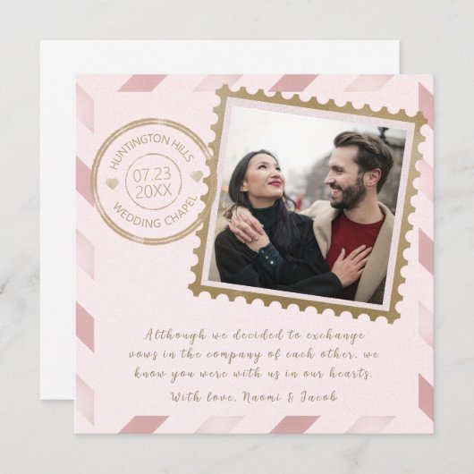 Ankündigung zur Eheschließung von Luftpost (Vorne/Hinten)