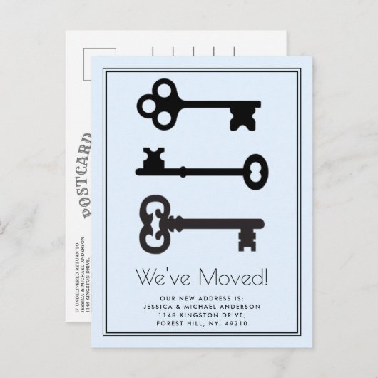 Ankündigung zur einfachen Schwarz-Blau-Minimal-Sch (Vorne/Hinten)