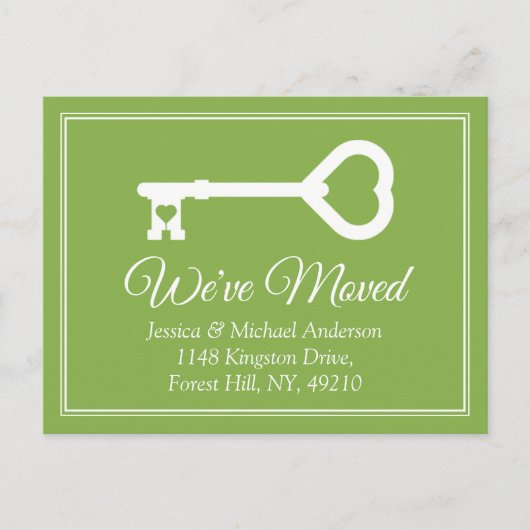 Ankündigung zur einfachen Weiß-Grün-Minimal-Bewegu (Vorderseite)