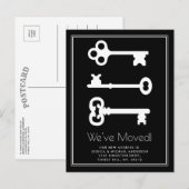 Ankündigung zur einfachen Weiß-Schwarz-Minimal-Bew (Vorne/Hinten)