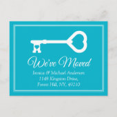 Ankündigung zur einfachen White Blue Minimal-Taste (Vorderseite)