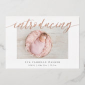 Ankündigung zur Einführung von Foil Birth (Vorderseite)