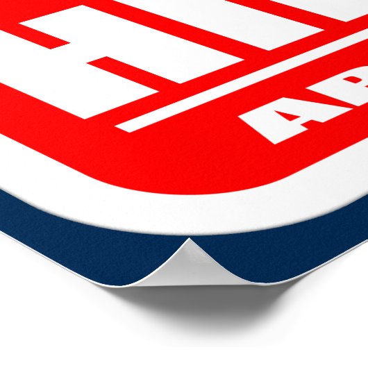 Ankündigung zur Einstellung von Hilfe Gewollt Stel Poster (Ecke)