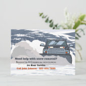 Ankündigung zur Entfernung des Schneefalls (Stehend Vorderseite)