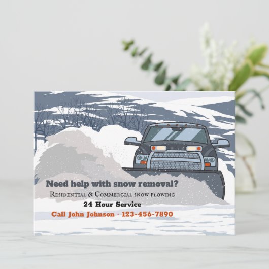 Ankündigung zur Entfernung des Schneefalls (Stehend Vorderseite)