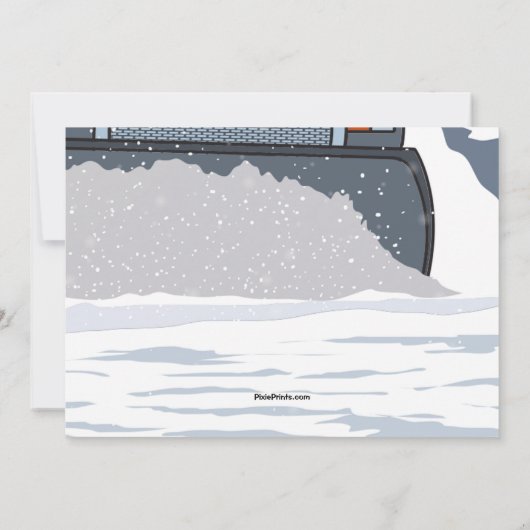 Ankündigung zur Entfernung des Schneefalls (Rückseite)