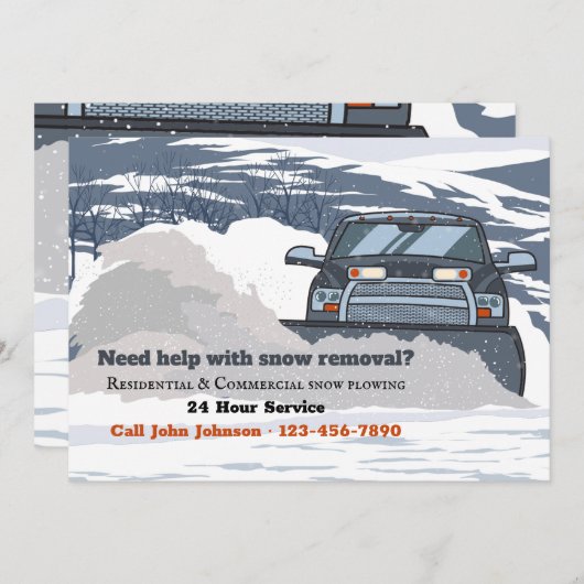 Ankündigung zur Entfernung des Schneefalls (Vorne/Hinten)