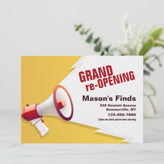 Ankündigung zur Eröffnung (Stehend Vorderseite)