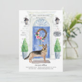 Ankündigung zur Fronttür eines deutschen Hirten (Stehend Vorderseite)