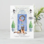 Ankündigung zur Fronttür eines deutschen Hirten (Stehend Vorderseite)