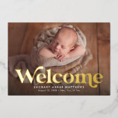 Ankündigung zur Geburt des Fotos der Retro-Begrüßu (Vorderseite)