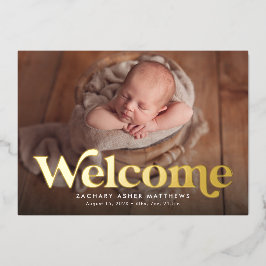 Ankündigung zur Geburt des Fotos der Retro-Begrüßu