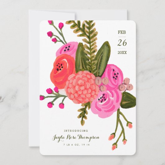 Ankündigung zur Geburt des Vintagen Gartens (Vorderseite)