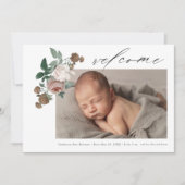 Ankündigung zur Geburt eines Blumenkindes bei Vint (Vorderseite)