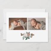 Ankündigung zur Geburt eines Blumenkindes bei Vint (Rückseite)