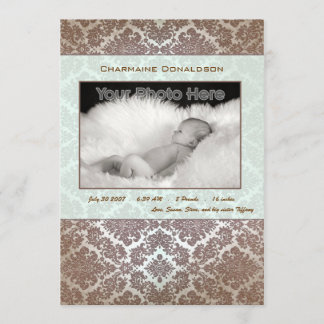 Ankündigung zur Geburt eines grünen Kindes