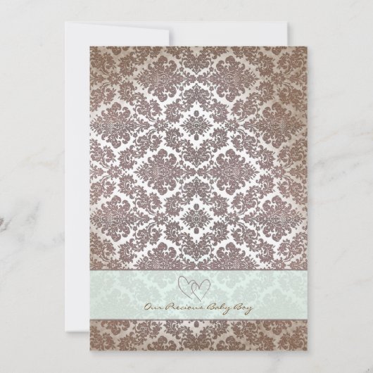 Ankündigung zur Geburt eines grünen Kindes (Rückseite)