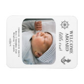 Ankündigung zur Geburt eines Kindes zu einem Thema Magnet (Horizontal)