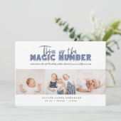 Ankündigung zur Geburt mehrerer Fotos drei Kinder (Stehend Vorderseite)