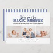 Ankündigung zur Geburt mehrerer Fotos drei Kinder (Vorne/Hinten)