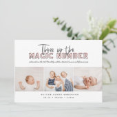 Ankündigung zur Geburt mehrerer Fotos drei Kinder (Stehend Vorderseite)