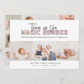 Ankündigung zur Geburt mehrerer Fotos drei Kinder (Vorne/Hinten)