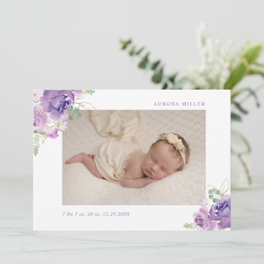 Ankündigung zur Geburt von Lilac (Stehend Vorderseite)