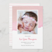 Ankündigung zur Geburt von Wasserfarben (Vorne/Hinten)