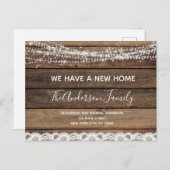 Ankündigung zur Haushaltsverschiebung Rustikales B Postkarte (Vorne/Hinten)