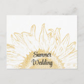 Ankündigung zur Hochzeitsfeier für Sonnenblumen (Vorderseite)