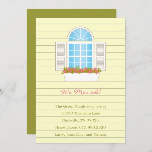 Ankündigung zur hübschen Fensterverschiebung (Vorne/Hinten)