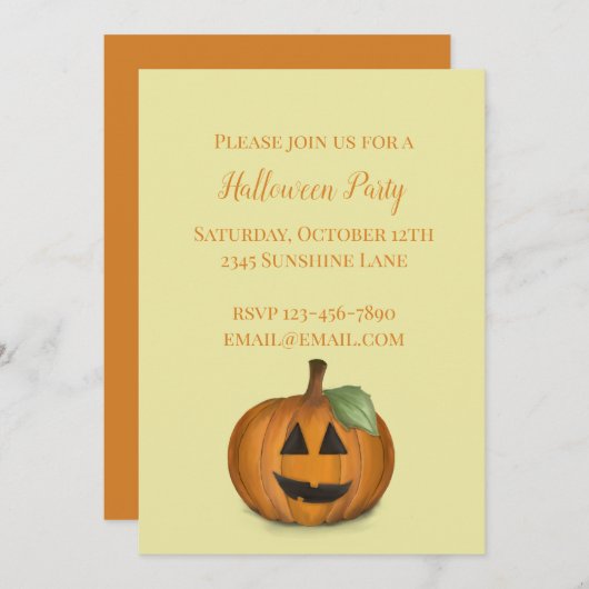 Ankündigung zur Kürbislaterne in Pumpkin-Patches (Vorne/Hinten)