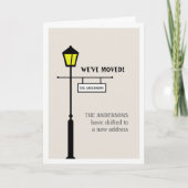 Ankündigung zur Lampenpostverschiebung (Vorderseite)