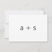 Ankündigung zur Minimalistischen Hochzeitverlänger (Rückseite)