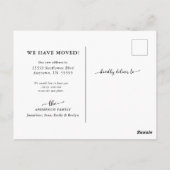 Ankündigung zur Minimalistischen Kalligraphie Postkarte (Rückseite)