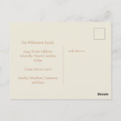 Ankündigung zur Minimalistischen Rostskriptbewegun Postkarte (Rückseite)