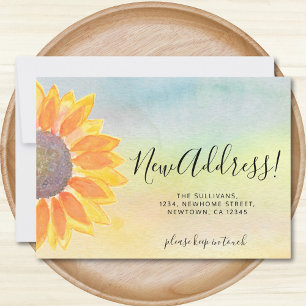 Ankündigung zur neuen Adresse Farbenfrohe Sonnenbl