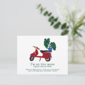 Ankündigung zur niedlichen Bewegung | Neue Adresse Postkarte (Stehend Vorderseite)