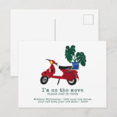 Ankündigung zur niedlichen Bewegung | Neue Adresse Postkarte (Vorne/Hinten)