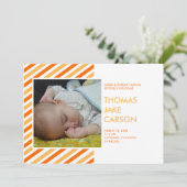 Ankündigung zur orangefarbenen Geburt (Stehend Vorderseite)