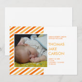 Ankündigung zur orangefarbenen Geburt (Vorne/Hinten)