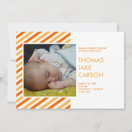 Ankündigung zur orangefarbenen Geburt