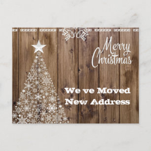 Ankündigung zur Rustikalen Weihnachtsfeiertage Postkarte