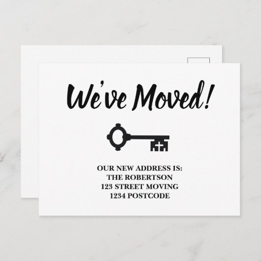 Ankündigung zur Schlüsselbewegung in Schwarz/Weiß (Vorne/Hinten)